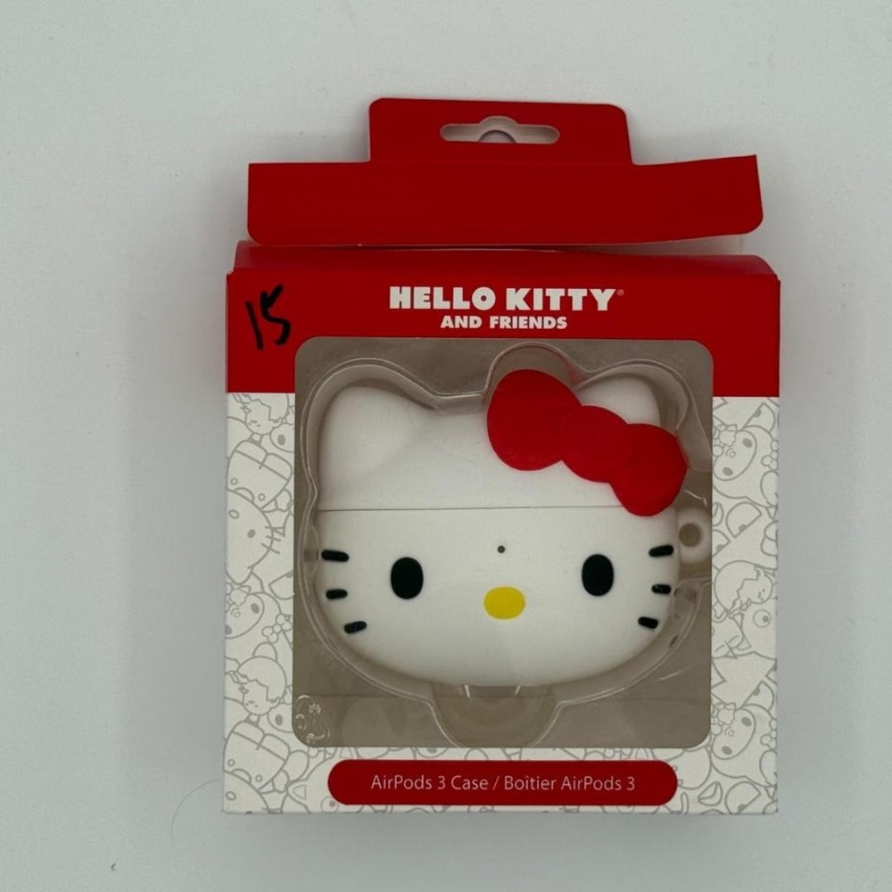 Sanrio Hello Kitty iFace AirPods‎ 3 Case Silicone 3D Protective Cover White Red